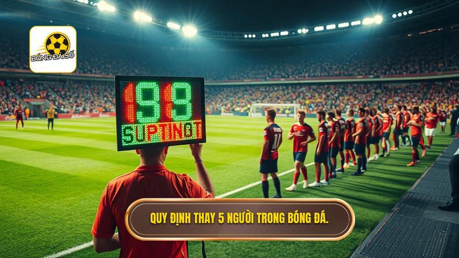 Quy định thay 5 người trong bóng đá.