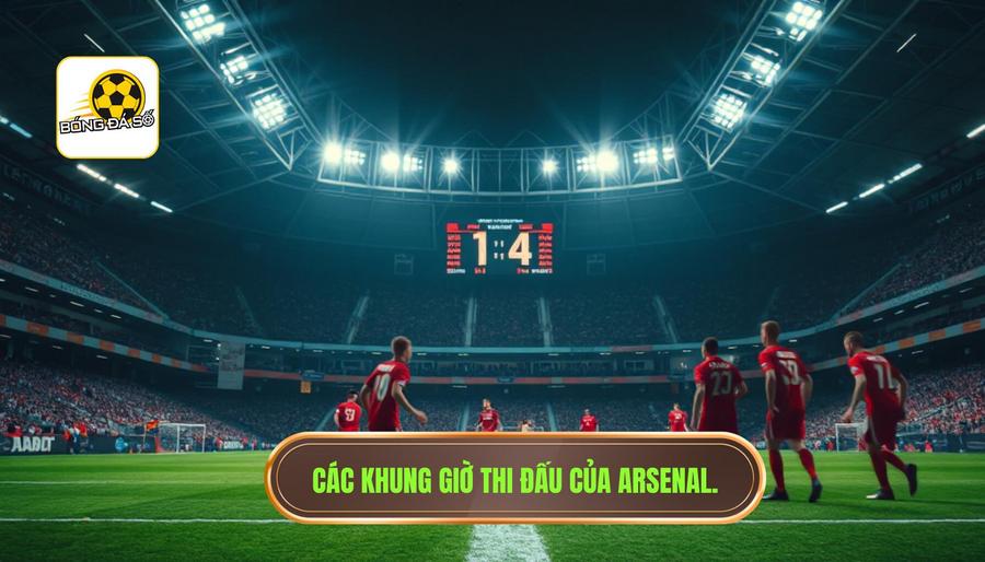 Tổng hợp khung giờ thi đấu phổ biến của Arsenal